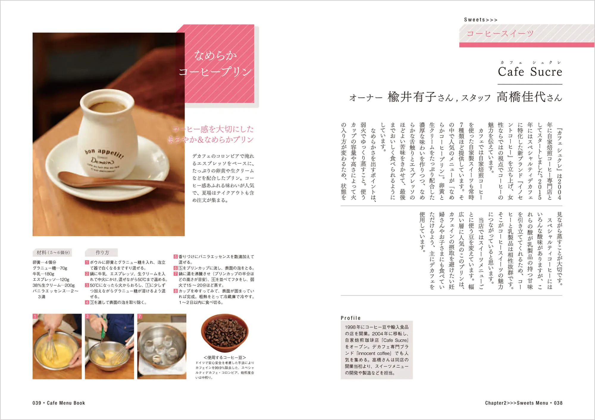 カフェのメニュー 開発BOOK 中面